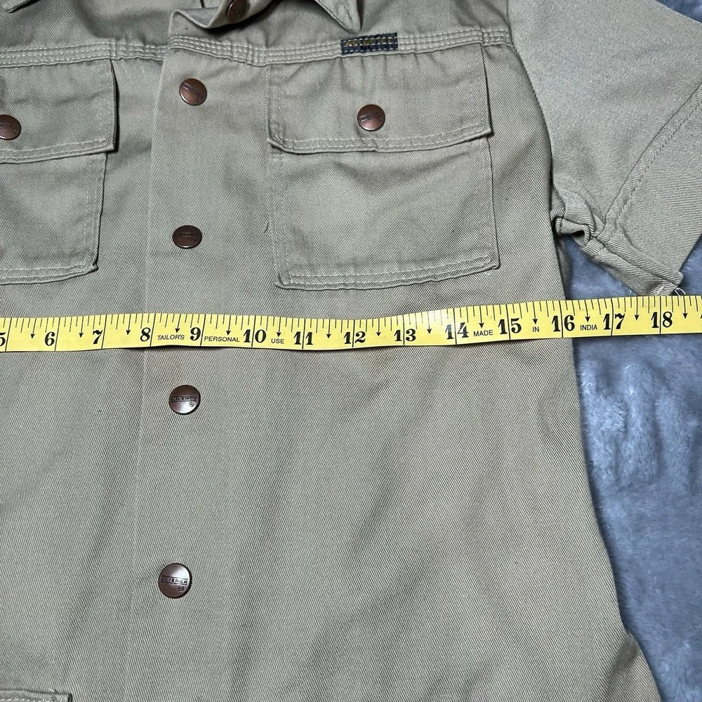 Maverick Shirt Women Size Medium Top Khaki Heavyweight Safari Cargo